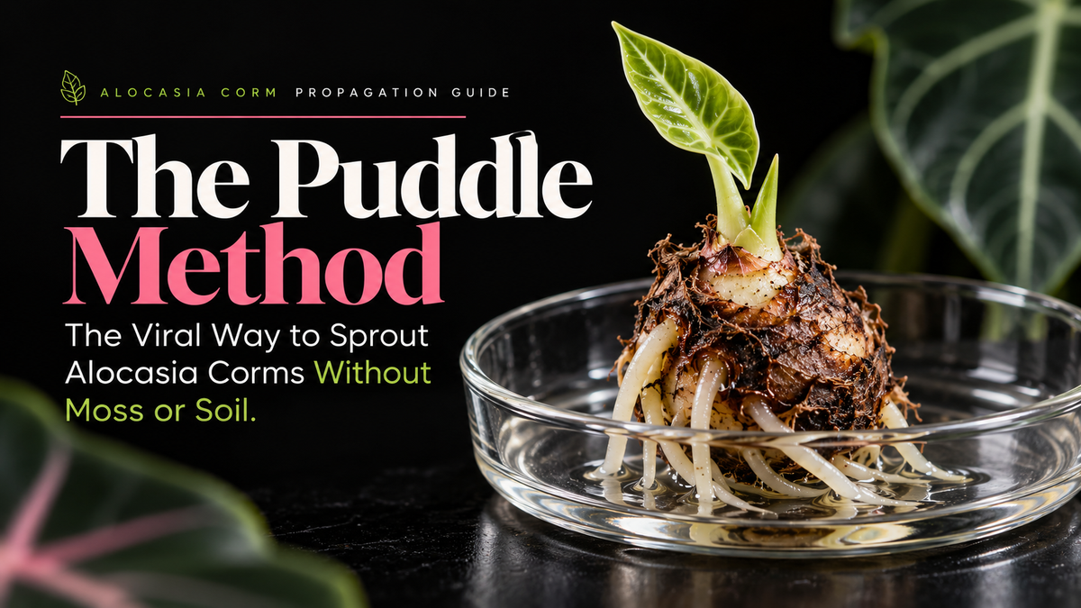 The Puddle Method: The Viral Way to Sprout Alocasia Corms Without Moss or Soil