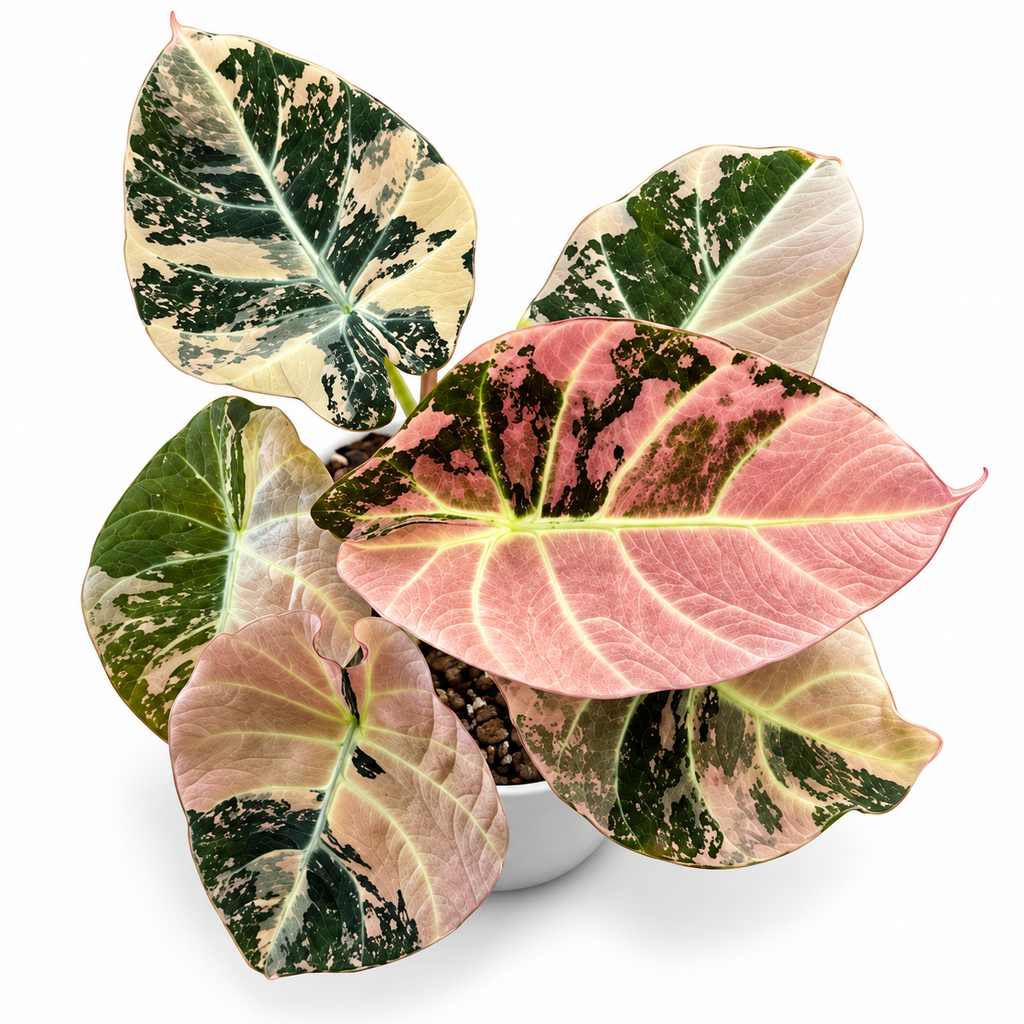 Alocasia 'Black Velvet' Pink Variegated Corm